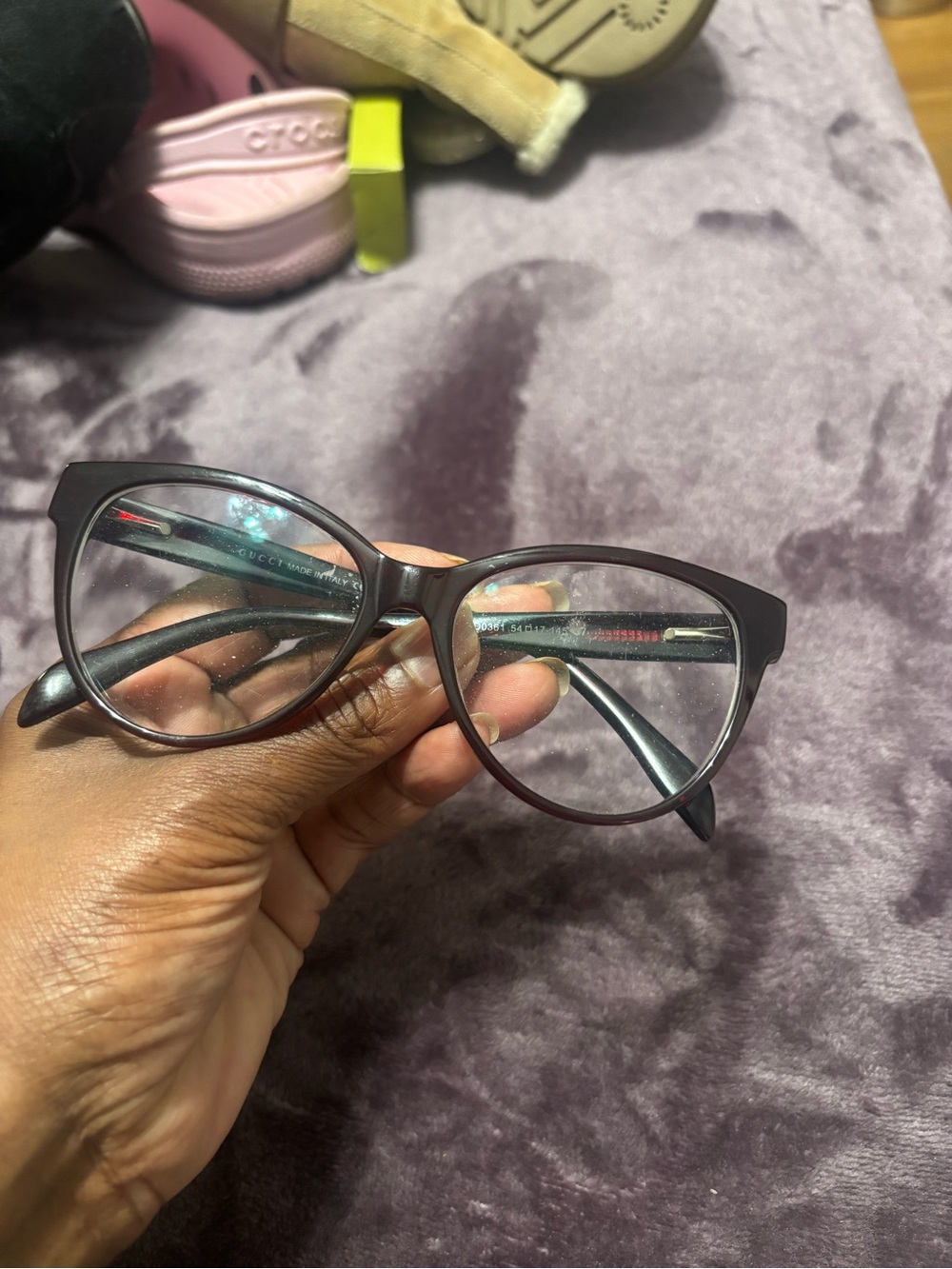 Gucci Women's Cat-Eye Glasses in Dark Brown